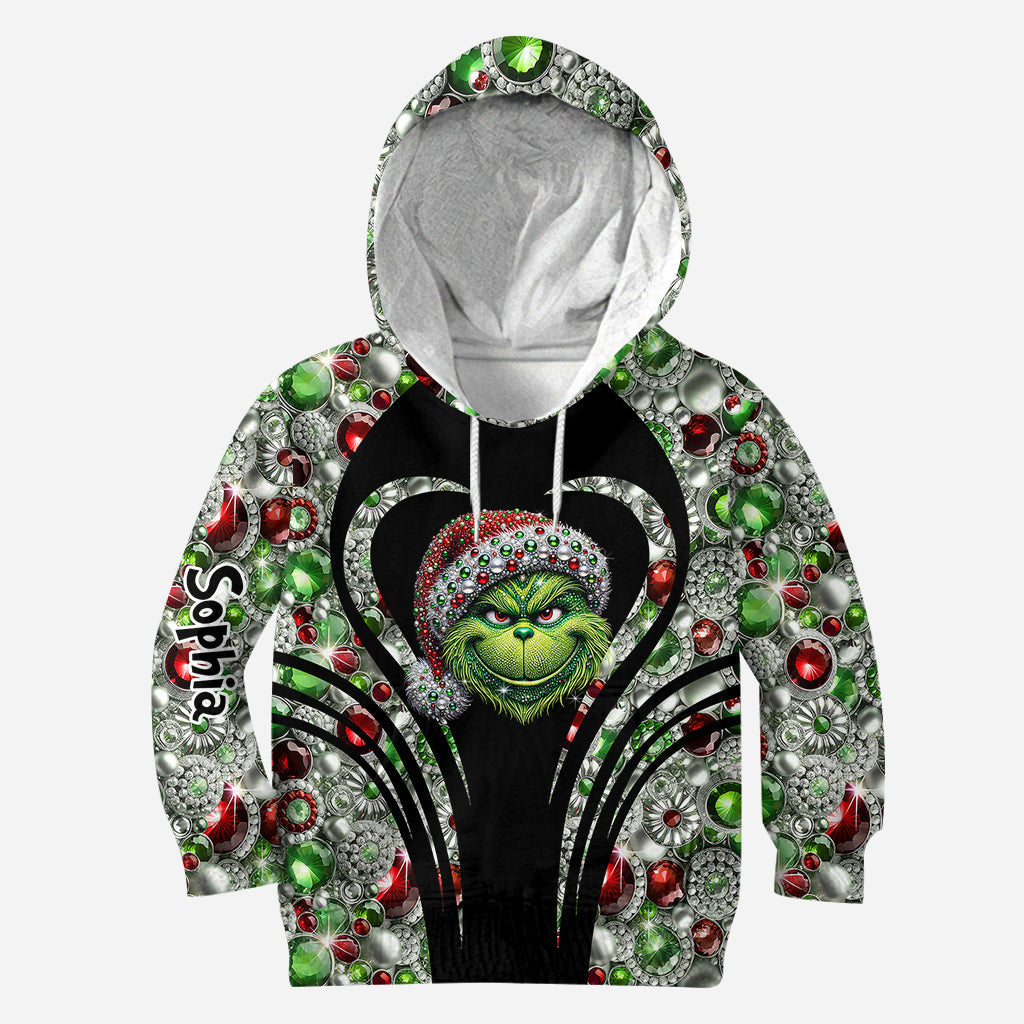 Personalized Grinch Hoodie & Leggings Set Christmas Gift Hoodie & Leggings GradoCreations