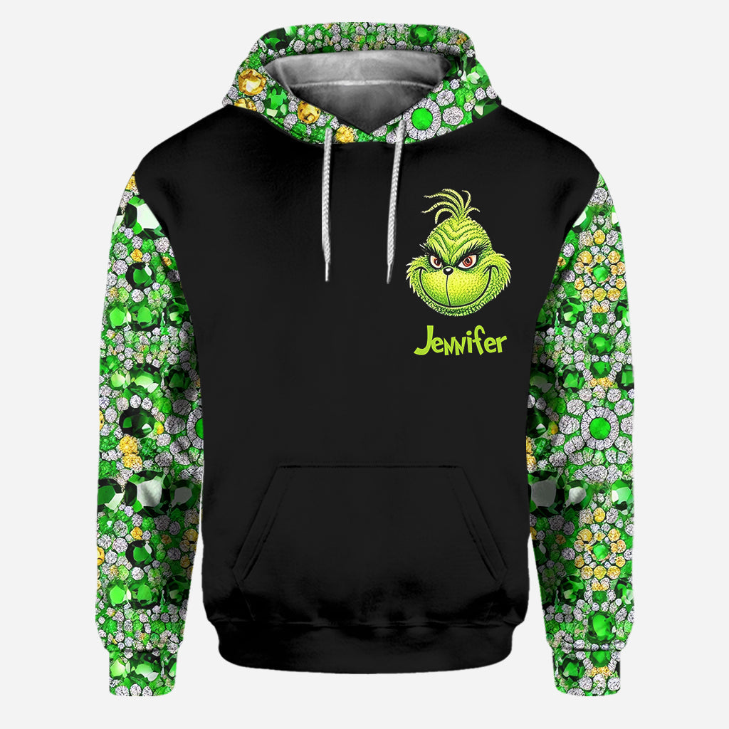Personalized Grinch Hoodie & Leggings Set Custom Name Christmas Gift Hoodie & Leggings GradoCreations