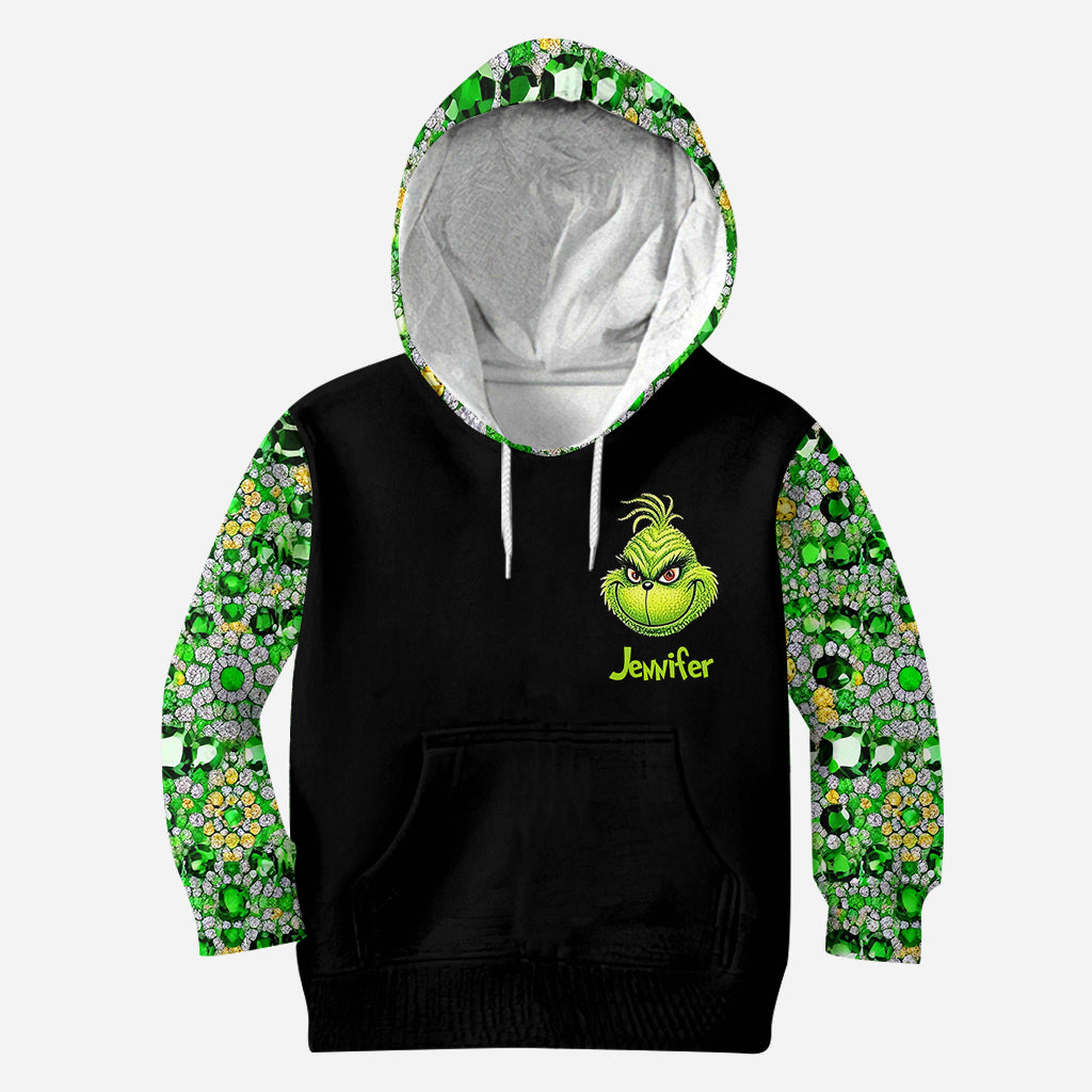 Personalized Grinch Hoodie & Leggings Set Custom Name Christmas Gift Hoodie & Leggings GradoCreations
