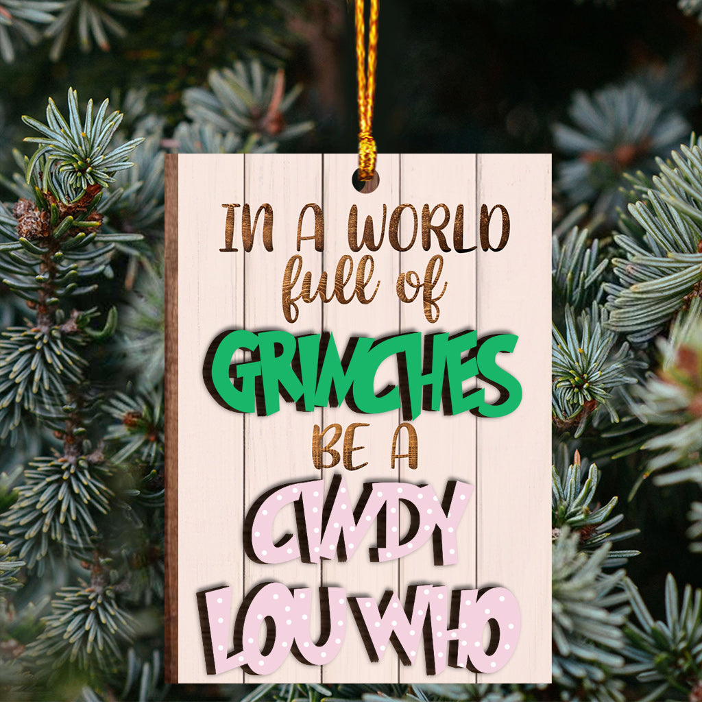 Personalized Christmas Layered Wood Ornament for Grinch Lovers Layered Wood Ornament GradoCreations