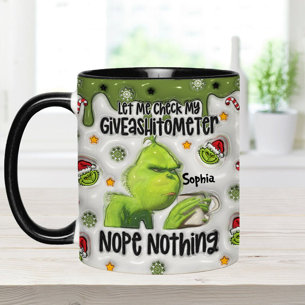 Personalized Grinch Accent Mug Customized Gift for Christmas Accent Mug GradoCreations