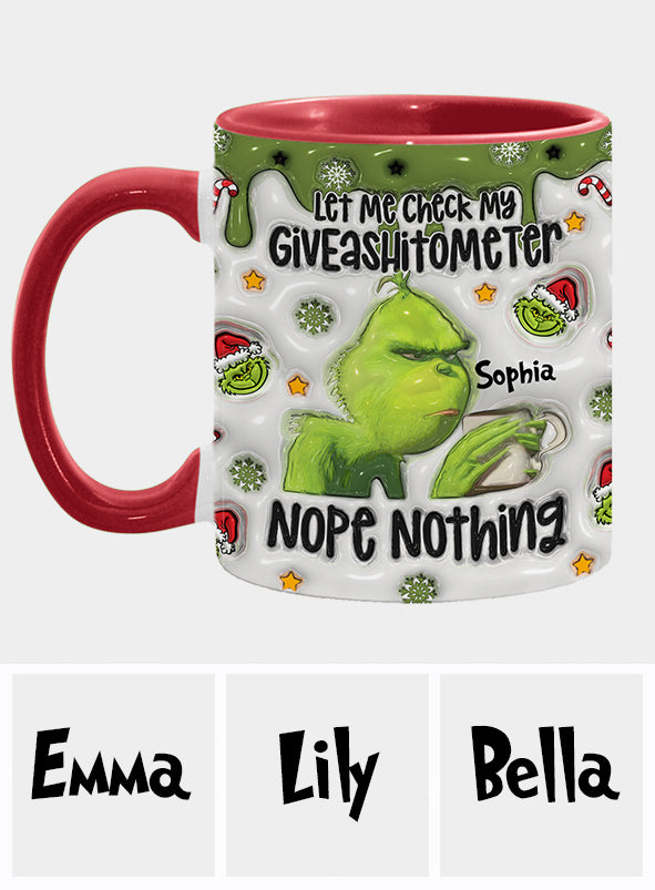 Personalized Grinch Accent Mug Customized Gift for Christmas Accent Mug GradoCreations