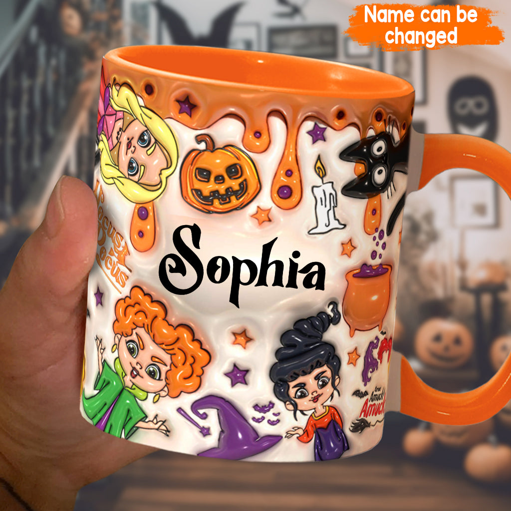Personalized Three Witches Halloween Accent Mug Gift for Any Occasion Accent Mug GradoCreations