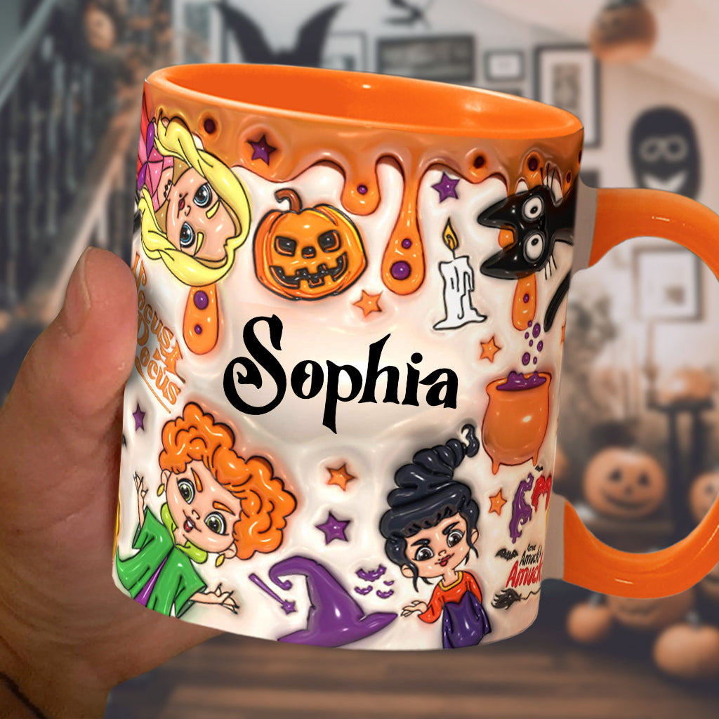 Personalized Three Witches Halloween Accent Mug Gift for Any Occasion Accent Mug GradoCreations
