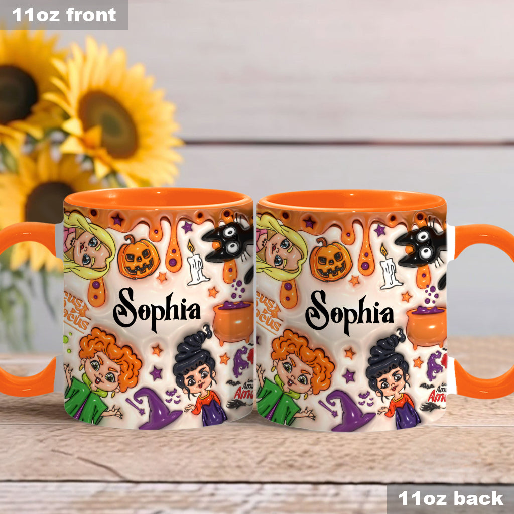Personalized Three Witches Halloween Accent Mug Gift for Any Occasion Accent Mug GradoCreations