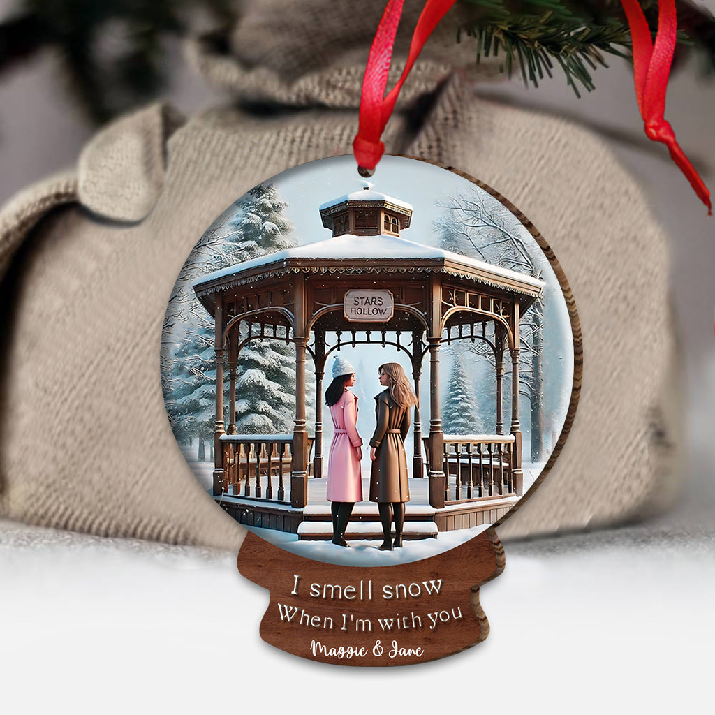 Custom I Smell Snow Ornament Personalized Gift for Christmas Ornament GradoCreations