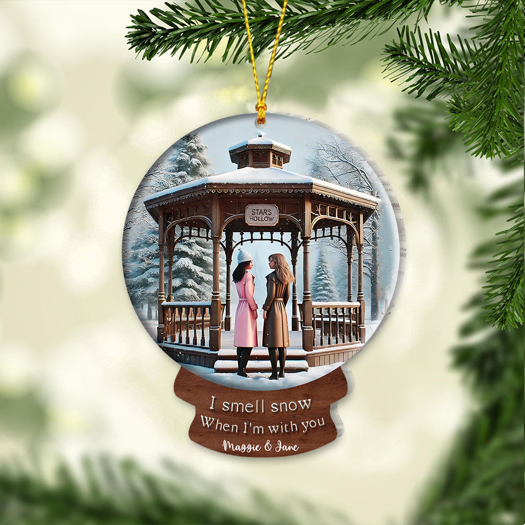Custom I Smell Snow Ornament Personalized Gift for Christmas Ornament GradoCreations