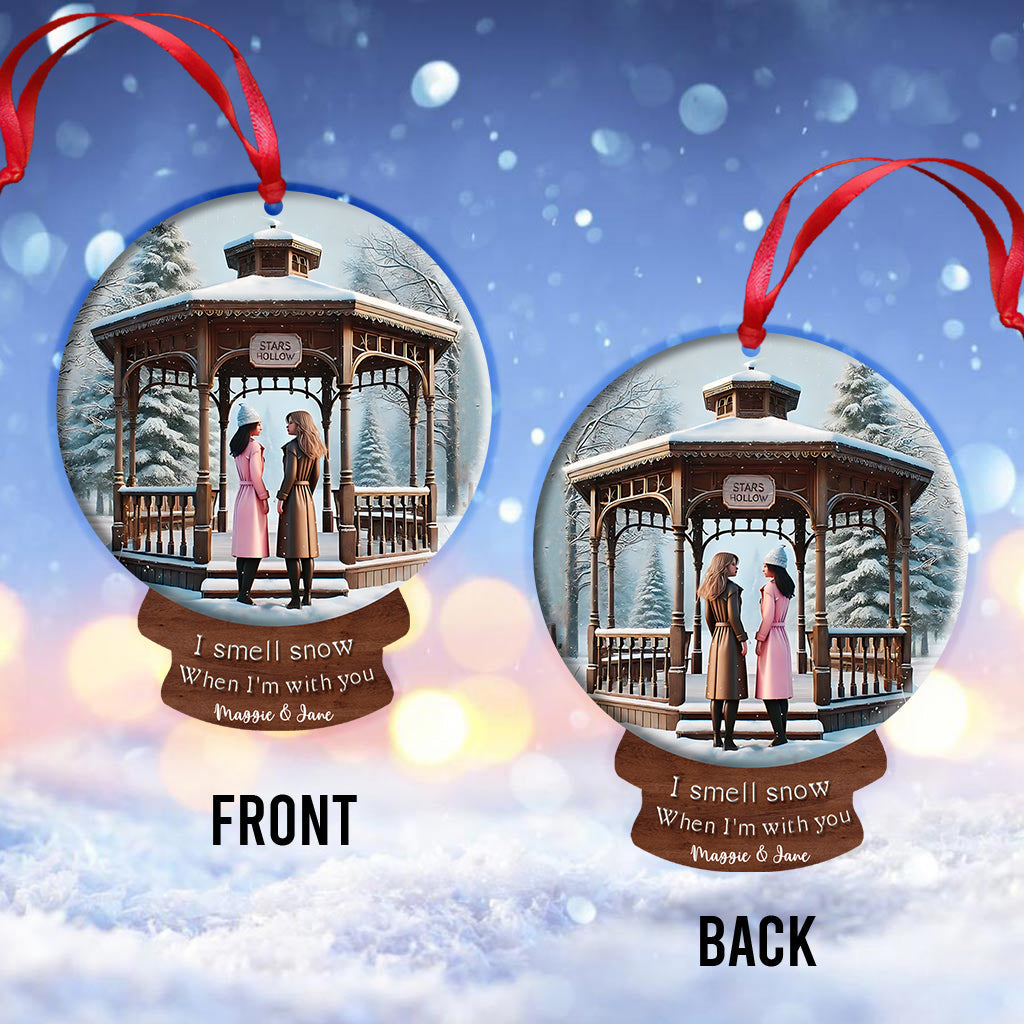 Custom I Smell Snow Ornament Personalized Gift for Christmas Ornament GradoCreations