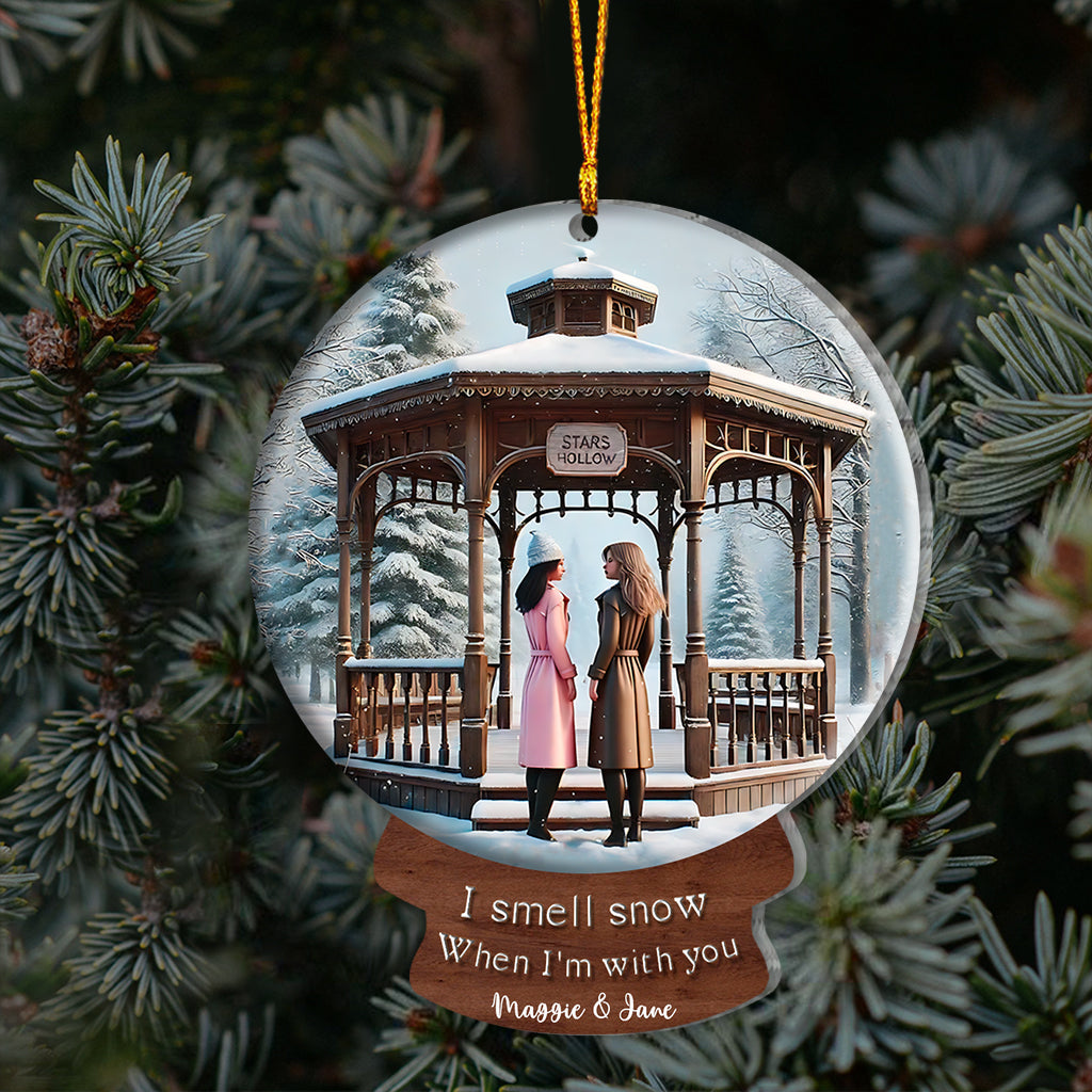 Custom I Smell Snow Ornament Personalized Gift for Christmas Ornament GradoCreations