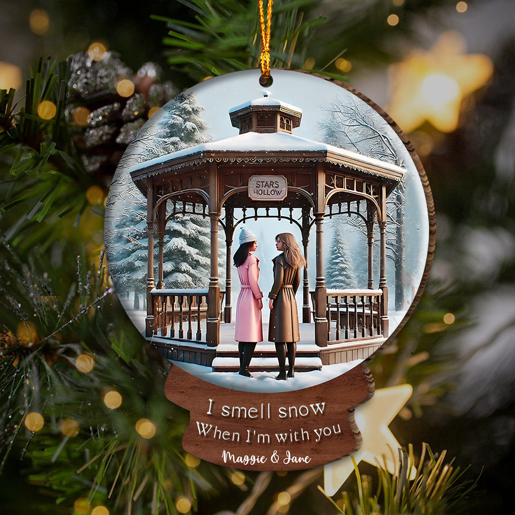 Custom I Smell Snow Ornament Personalized Gift for Christmas Ornament GradoCreations