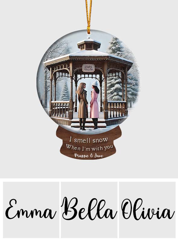 Custom I Smell Snow Ornament Personalized Gift for Christmas Ornament GradoCreations
