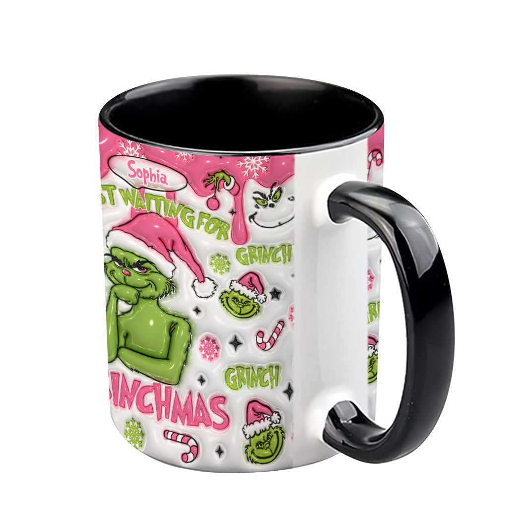 Personalized Grinch Accent Mug Custom Name Holiday Gift Accent Mug GradoCreations