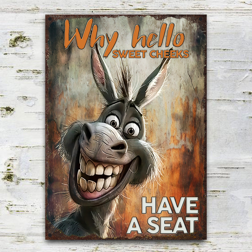 Personalized Funny Metal Sign with Custom Text for Home Decor Rectangle Metal Sign GradoCreations