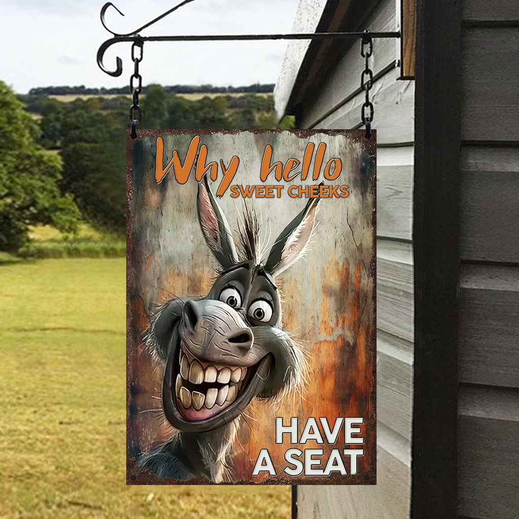 Personalized Funny Metal Sign with Custom Text for Home Decor Rectangle Metal Sign GradoCreations