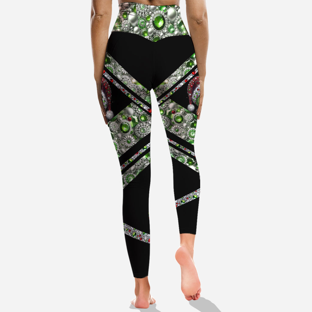 Personalized Merry Grinchmas Hoodie and Leggings Set for Christmas Hoodie & Leggings GradoCreations