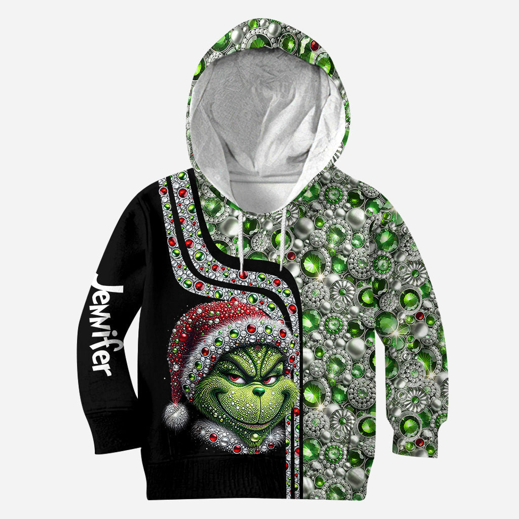Personalized Merry Grinchmas Hoodie and Leggings Set for Christmas Hoodie & Leggings GradoCreations