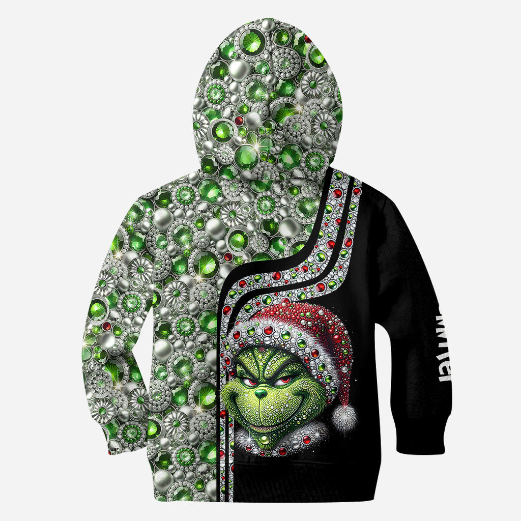 Personalized Merry Grinchmas Hoodie and Leggings Set for Christmas Hoodie & Leggings GradoCreations