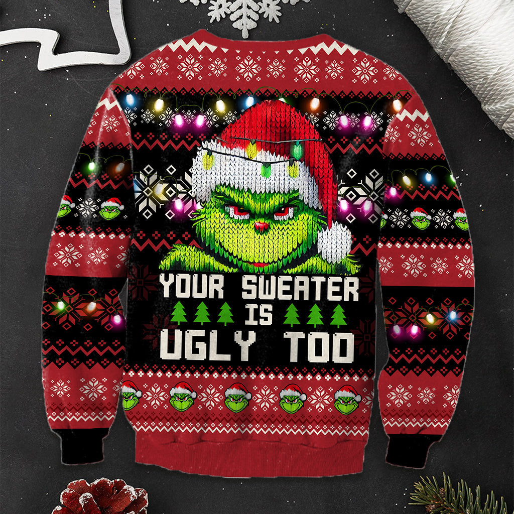 Personalized Ugly Christmas Sweater Grinch Gift for Her Ugly Sweater GradoCreations