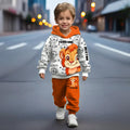 Personalized Kid Hoodie & Jogger Pants Little Lion Gift Kid Hoodie & Kid Jogger Sweatpants GradoCreations
