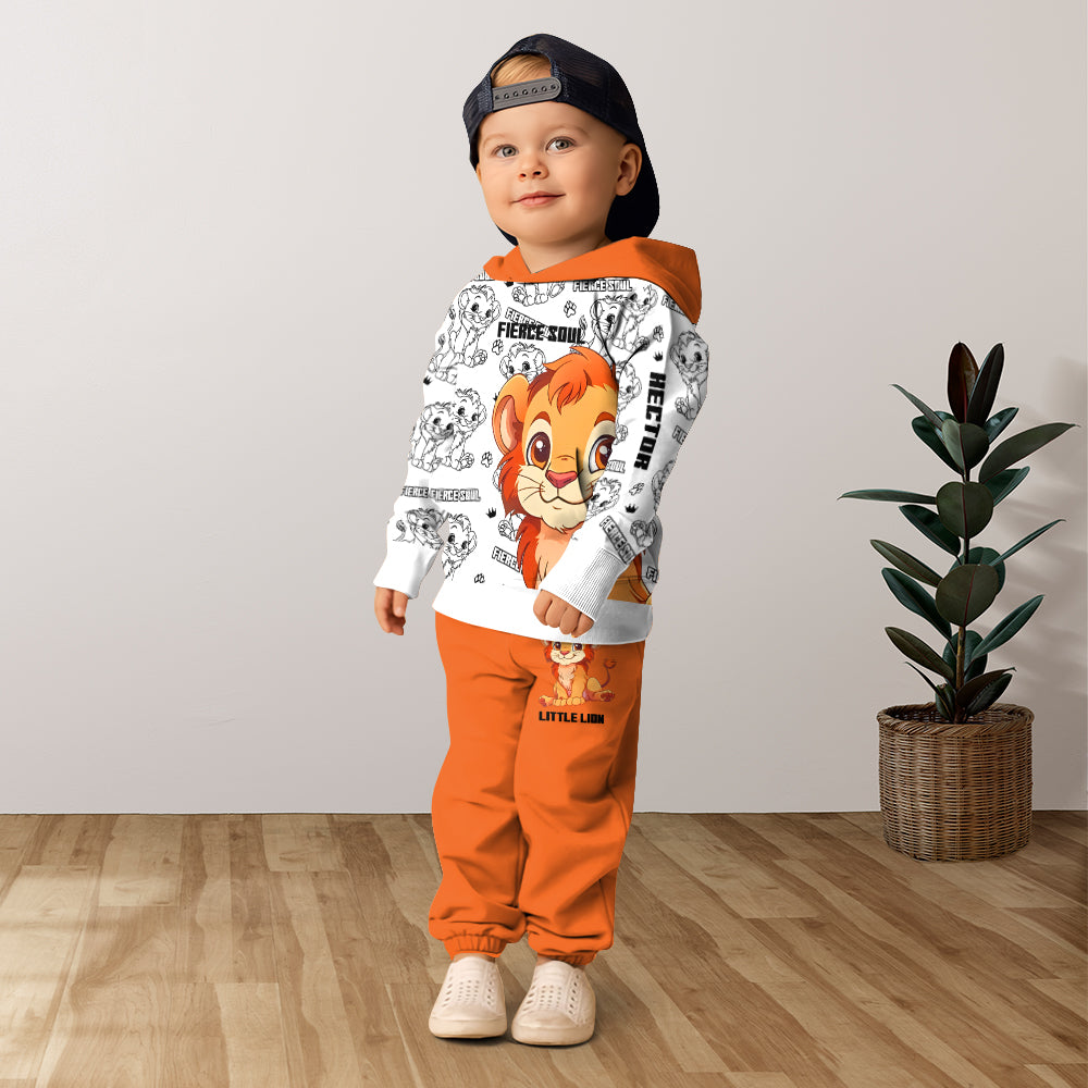 Personalized Kid Hoodie & Jogger Pants Little Lion Gift Kid Hoodie & Kid Jogger Sweatpants GradoCreations