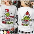 Personalized Ugly Sweater Gift for Christmas with Grinch Design Ugly Sweater GradoCreations