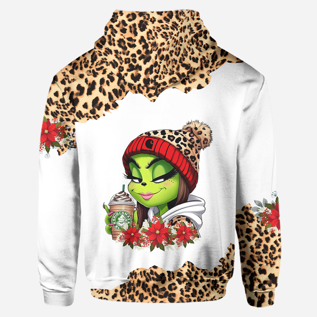 Personalized Grinch Mama Hoodie & Leggings Set Custom Name Gift for Christmas Hoodie & Leggings GradoCreations