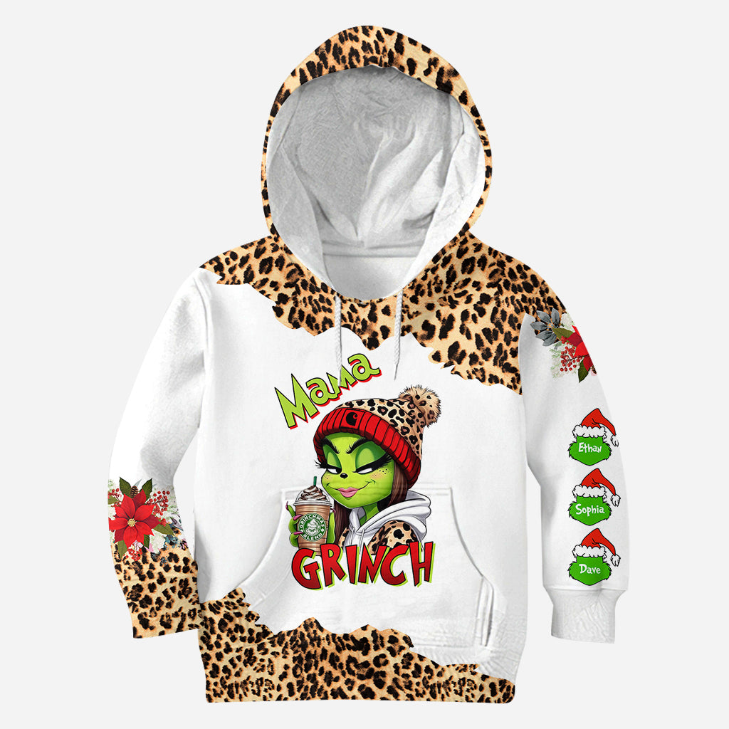 Personalized Grinch Mama Hoodie & Leggings Set Custom Name Gift for Christmas Hoodie & Leggings GradoCreations