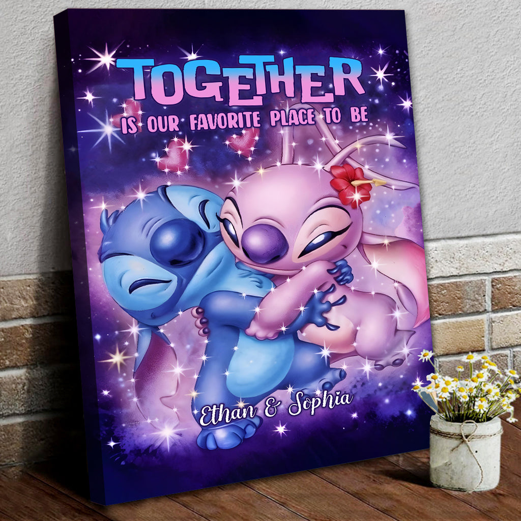 Personalized Ohana Canvas Art with Custom Names for Couples Canvas And Poster GradoCreations