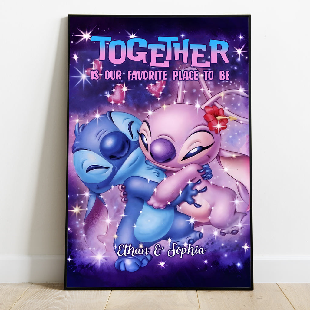 Personalized Ohana Canvas Art with Custom Names for Couples Canvas And Poster GradoCreations