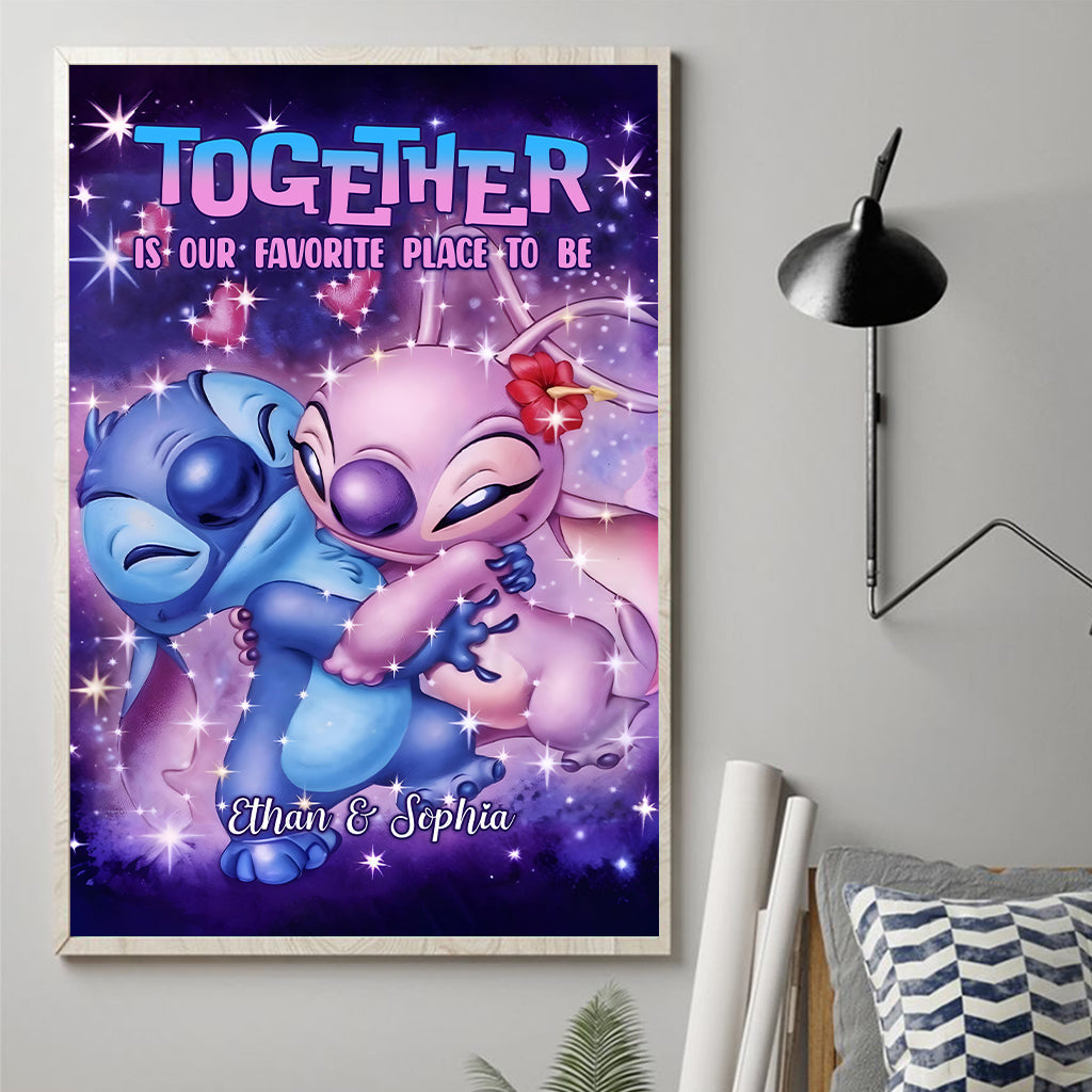 Personalized Ohana Canvas Art with Custom Names for Couples Canvas And Poster GradoCreations