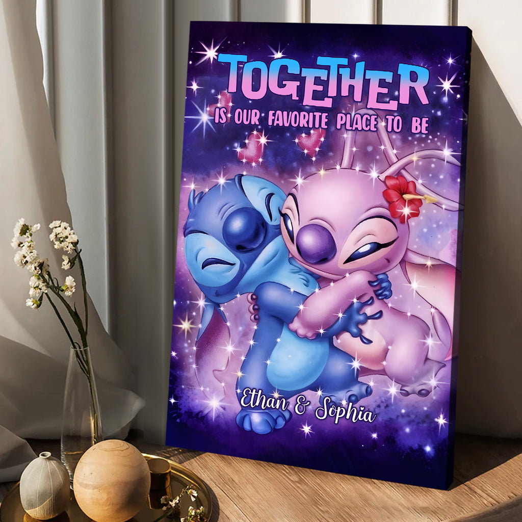 Personalized Ohana Canvas Art with Custom Names for Couples Canvas And Poster GradoCreations