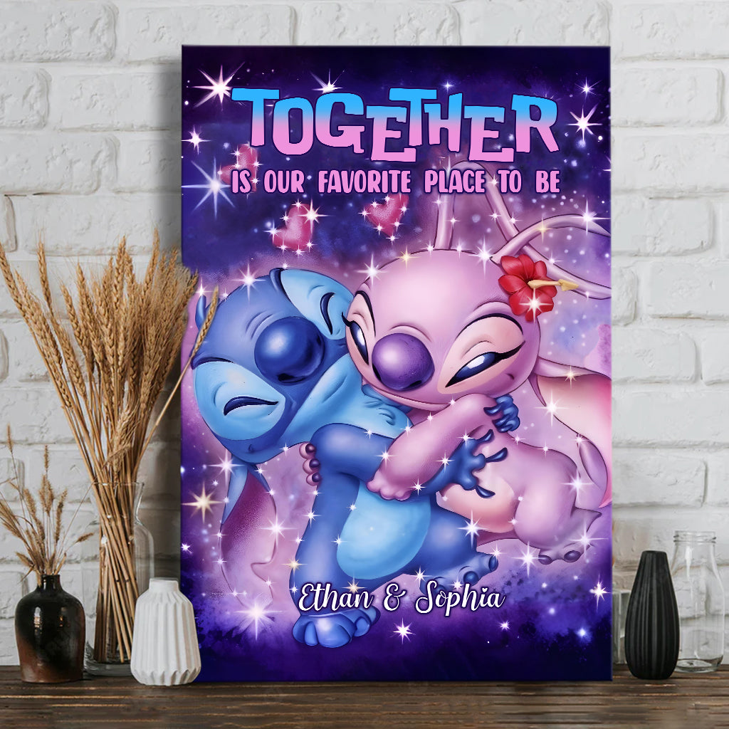 Personalized Ohana Canvas Art with Custom Names for Couples Canvas And Poster GradoCreations