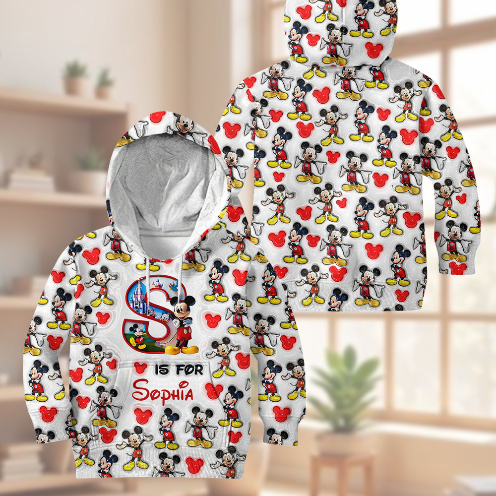 Personalized Mouse Kids Hoodie & Flare Leggings Set for Girls Kid Hoodie & Flare Leggings Set GradoCreations
