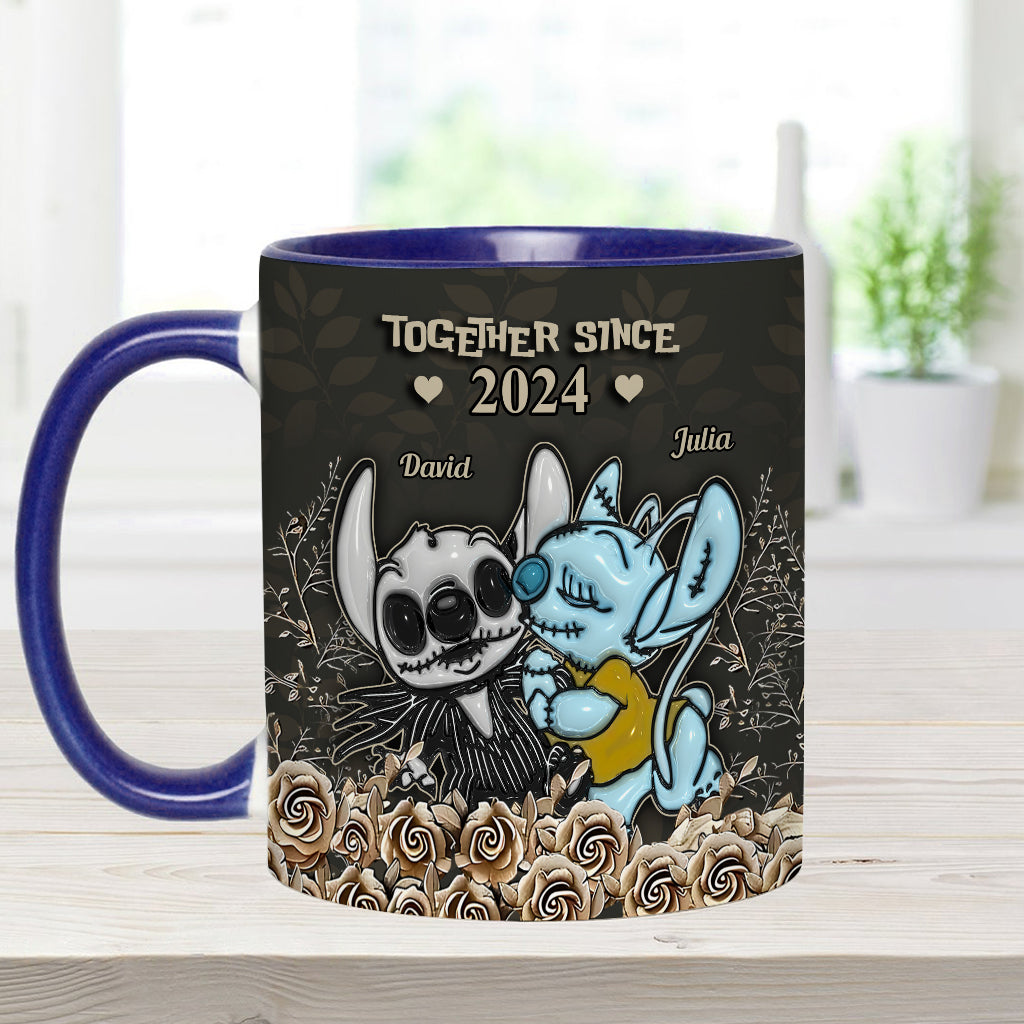 Personalized Accent Mug with Custom Names Gift for Couples Accent Mug GradoCreations