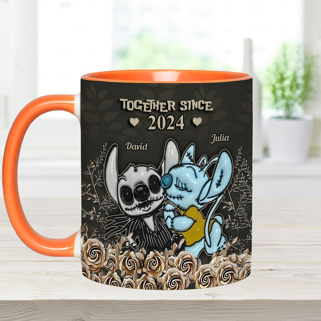 Personalized Accent Mug with Custom Names Gift for Couples Accent Mug GradoCreations