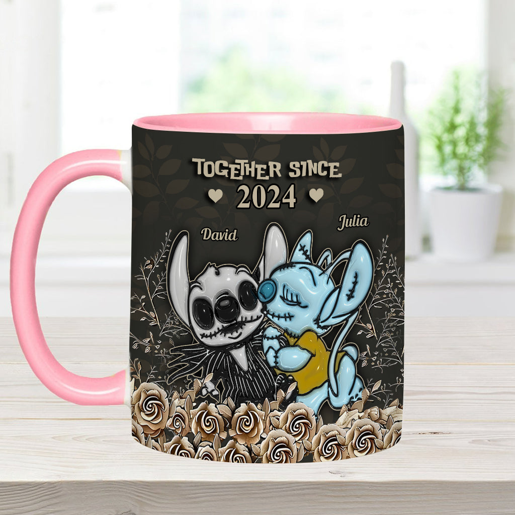 Personalized Accent Mug with Custom Names Gift for Couples Accent Mug GradoCreations