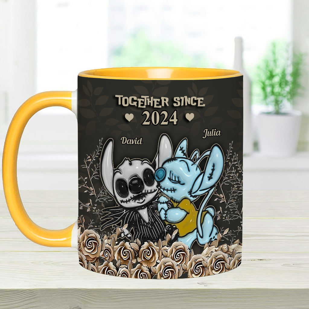 Personalized Accent Mug with Custom Names Gift for Couples Accent Mug GradoCreations