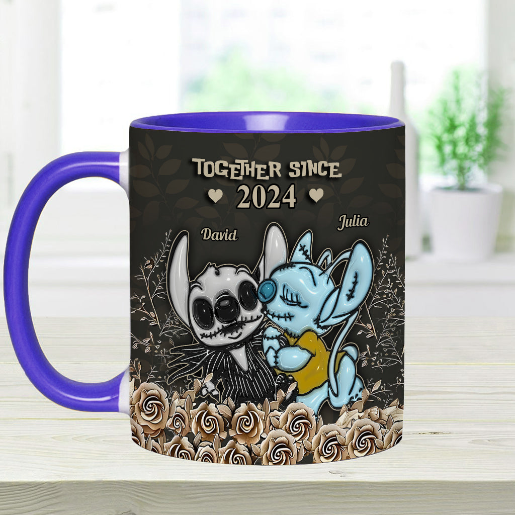 Personalized Accent Mug with Custom Names Gift for Couples Accent Mug GradoCreations
