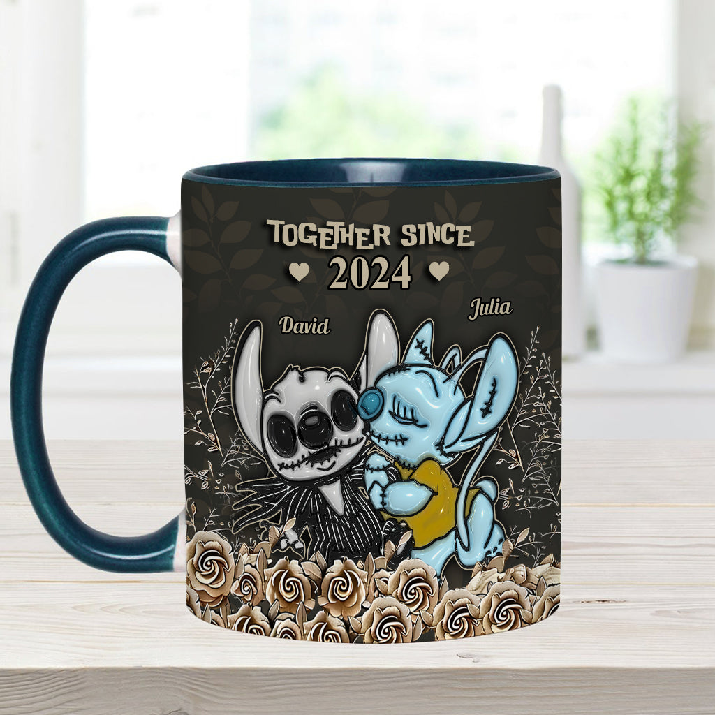 Personalized Accent Mug with Custom Names Gift for Couples Accent Mug GradoCreations