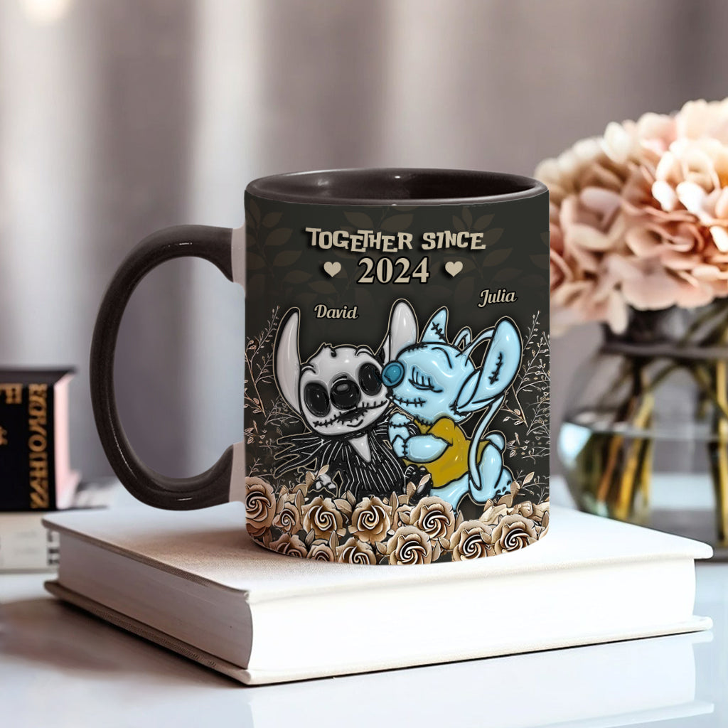 Personalized Accent Mug with Custom Names Gift for Couples Accent Mug GradoCreations
