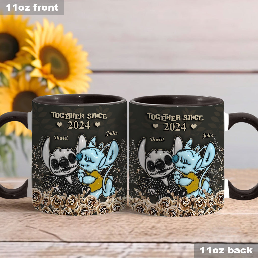 Personalized Accent Mug with Custom Names Gift for Couples Accent Mug GradoCreations