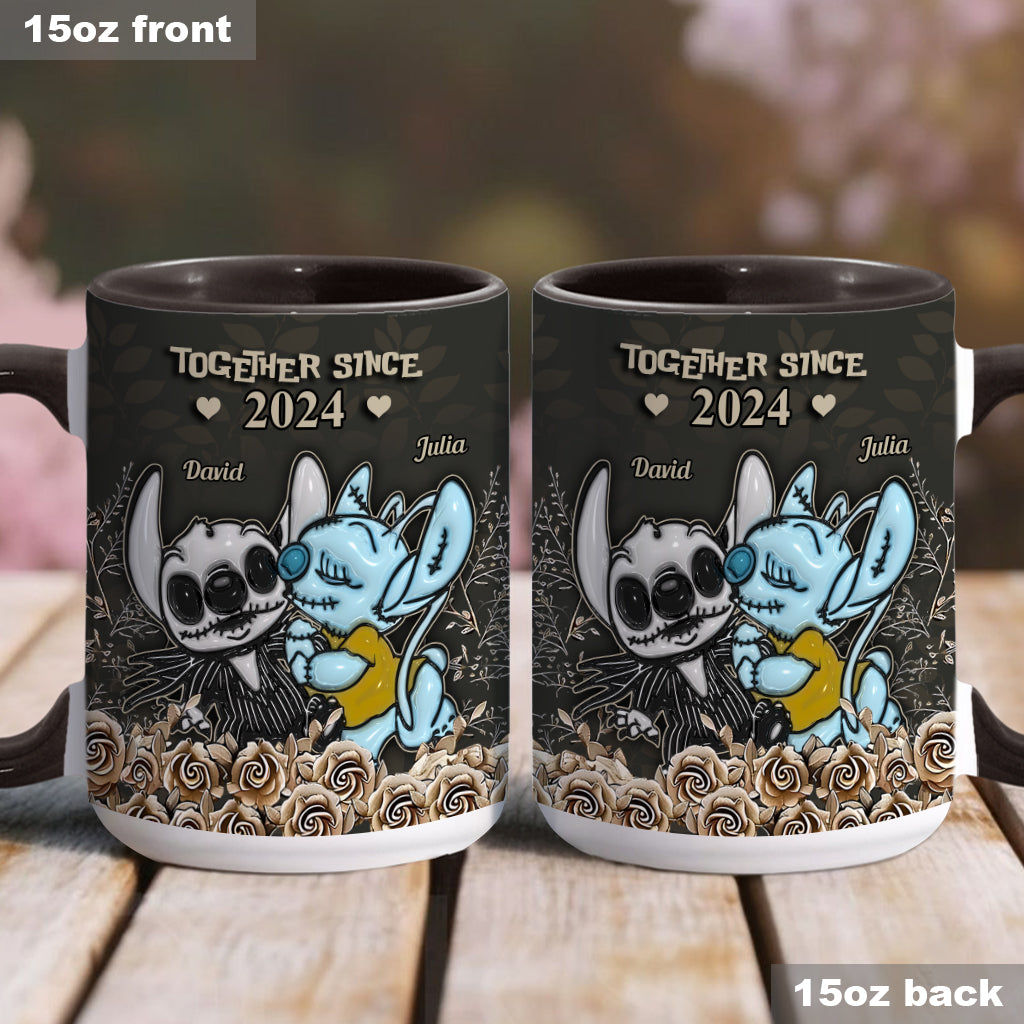 Personalized Accent Mug with Custom Names Gift for Couples Accent Mug GradoCreations