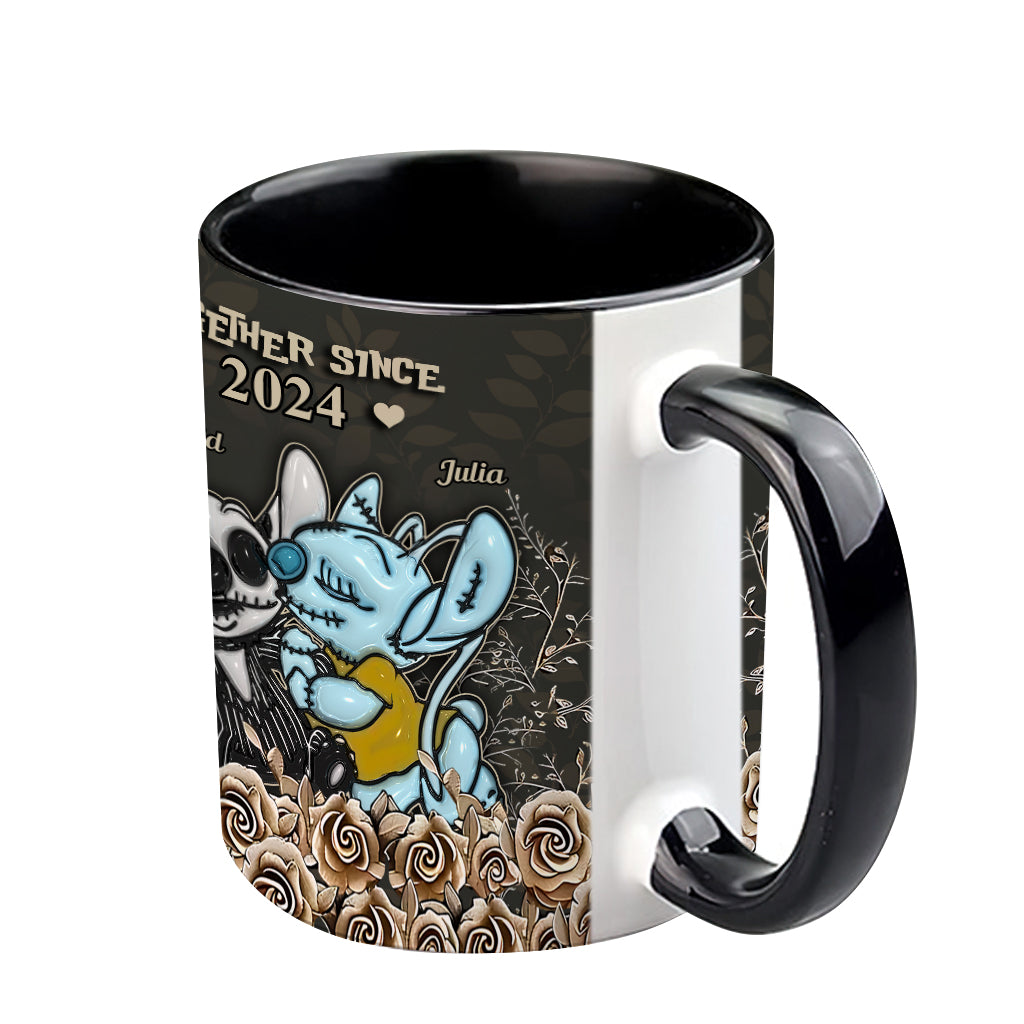 Personalized Accent Mug with Custom Names Gift for Couples Accent Mug GradoCreations