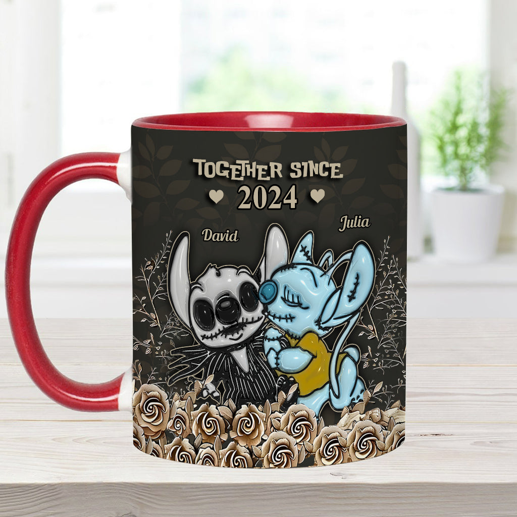 Personalized Accent Mug with Custom Names Gift for Couples Accent Mug GradoCreations