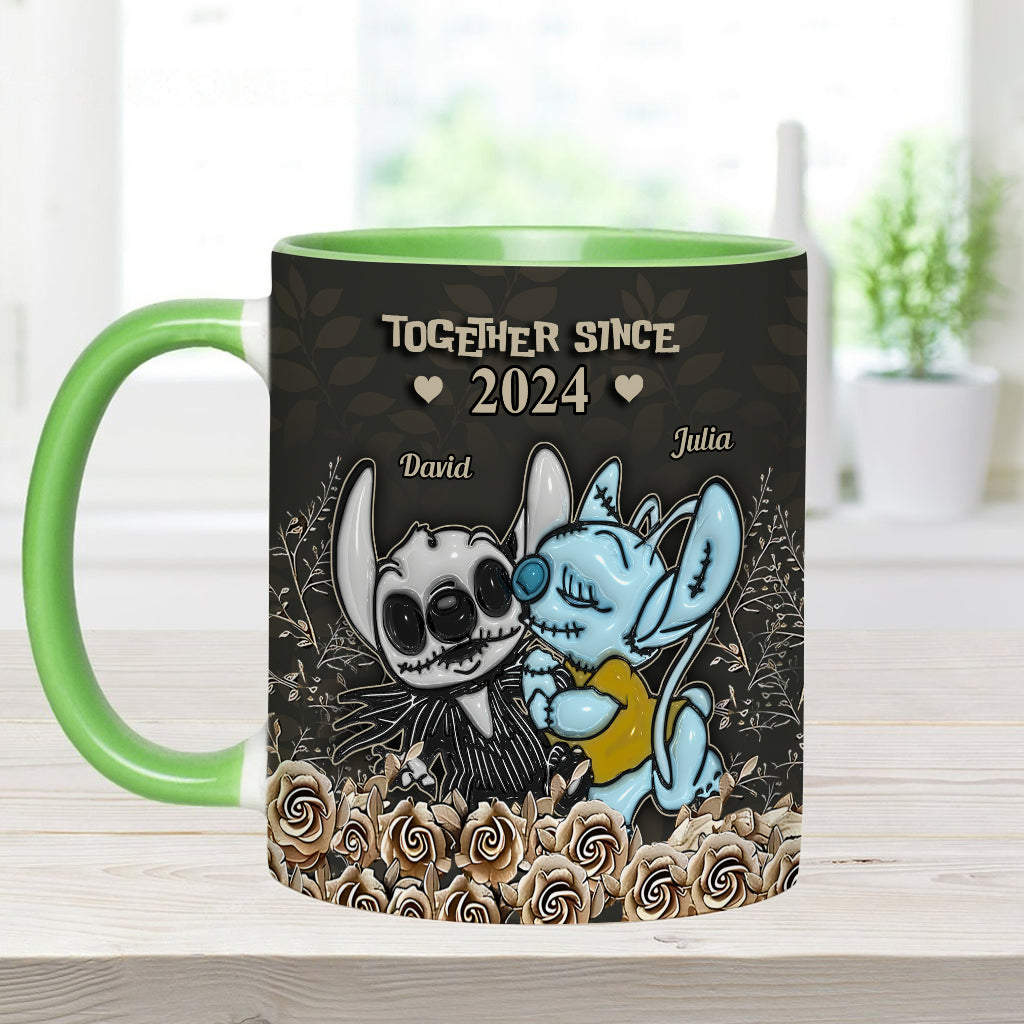 Personalized Accent Mug with Custom Names Gift for Couples Accent Mug GradoCreations