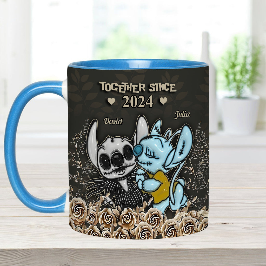 Personalized Accent Mug with Custom Names Gift for Couples Accent Mug GradoCreations