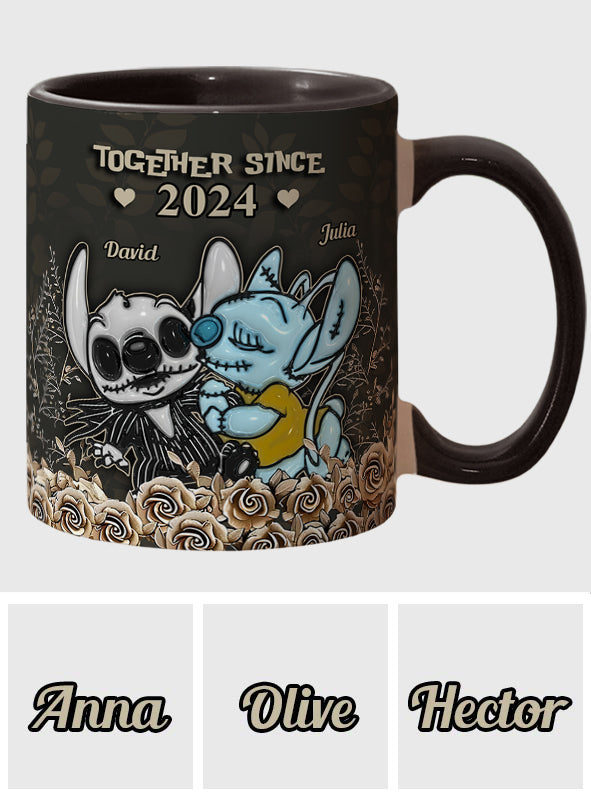 Personalized Accent Mug with Custom Names Gift for Couples Accent Mug GradoCreations