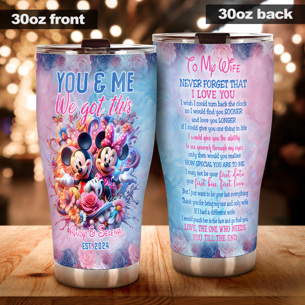 Personalized Tumbler Custom Love Message Gift for Wife/Girlfriend Tumbler GradoCreations