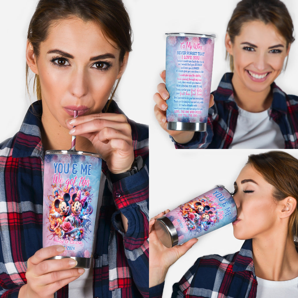 Personalized Tumbler Custom Love Message Gift for Wife/Girlfriend Tumbler GradoCreations