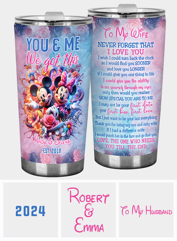 Personalized Tumbler Custom Love Message Gift for Wife/Girlfriend Tumbler GradoCreations